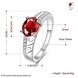Wholesale Fashion jewelry from China Romantic Classical red Zircon Silver color Finger jewelry Promise Engagement party Rings for Women TGSPR620 0 small