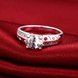 Wholesale Fashion jewelry from China Romantic Classical white Zircon Silver color Finger jewelry Promise Engagement party Rings for Women TGSPR626 2 small