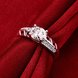 Wholesale Fashion jewelry from China Romantic Classical white Zircon Silver color Finger jewelry Promise Engagement party Rings for Women TGSPR626 3 small