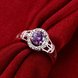 Wholesale Fashion jewelry from China Romantic Classical purple Zircon Silver color Finger jewelry Promise Engagement party Rings for Women TGSPR633 3 small