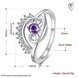 Wholesale Cute Female Girls purple Round Wedding Ring Silver Color CZ Stone Ring Promise Engagement Rings party For Women TGSPR644 0 small
