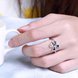 Wholesale trendy rings from China for Lady Romantic Shiny butterfly blue Zircon Banquet Holiday Party Christmas wedding jewelry TGSPR664 4 small