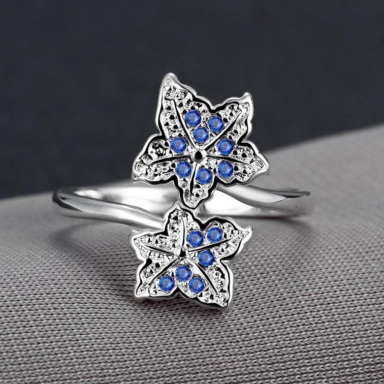 Wholesale Classic Fashion Wedding Ring Exquisite Blue Zircon Female Ring 2020 Fashion New Wedding Jewelry New Year Gift TGSPR689 2