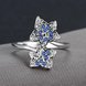 Wholesale Classic Fashion Wedding Ring Exquisite Blue Zircon Female Ring 2020 Fashion New Wedding Jewelry New Year Gift TGSPR689 2 small