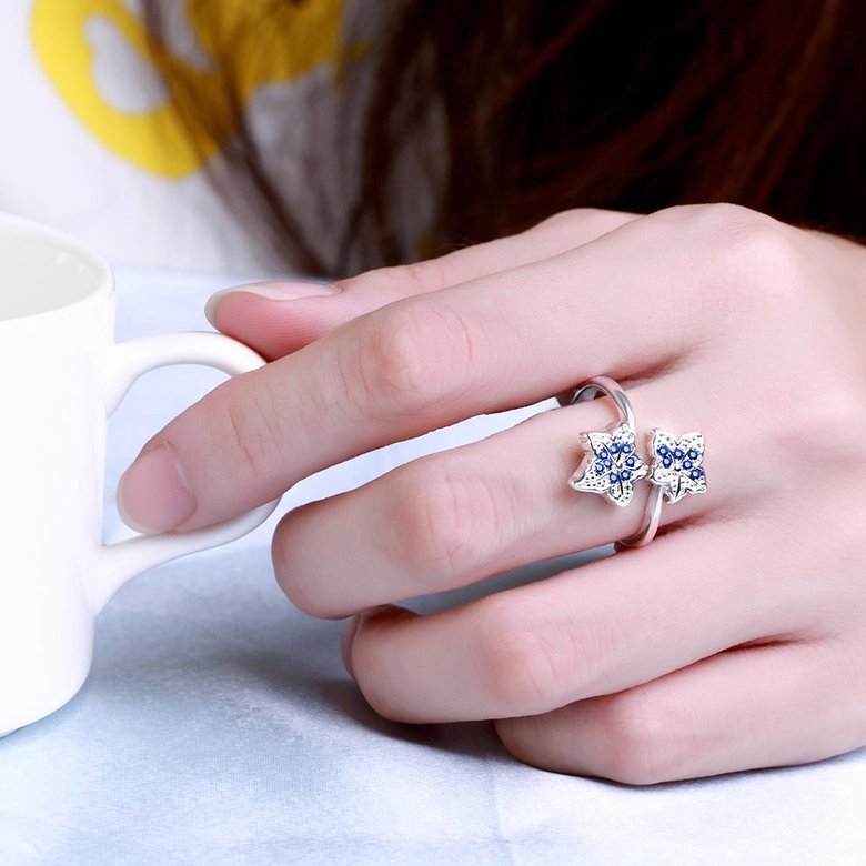 Wholesale Classic Fashion Wedding Ring Exquisite Blue Zircon Female Ring 2020 Fashion New Wedding Jewelry New Year Gift TGSPR689 4