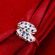 Wholesale Fashion Leaf Rings For Women Girls blue zircon Knuckle Ring Engagement Wedding Party Jewelry TGSPR697 3 small