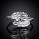Wholesale Fashion Leaf Rings For Women Girls white zircon Knuckle Ring Engagement Wedding Party Jewelry TGSPR703 1 small