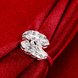 Wholesale Fashion Leaf Rings For Women Girls white zircon Knuckle Ring Engagement Wedding Party Jewelry TGSPR703 3 small