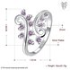 Wholesale Wedding Crystal Silver Color Rings Vine Leaf Design Engagement purple  Zircon Ring Fashion Bijoux For Women Ladies Jewelry Gifts TGSPR708 0 small