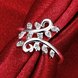 Wholesale Wedding Crystal Silver Color Rings Vine Leaf Design Engagement white Zircon Ring Fashion Bijoux For Women Ladies Jewelry Gifts TGSPR710 3 small