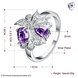 Wholesale Lingmei Beauty Bohemia style Wedding Band Silver Color Jewelry purple Zircon Women Ring Anniversary Gifts TGSPR035 0 small