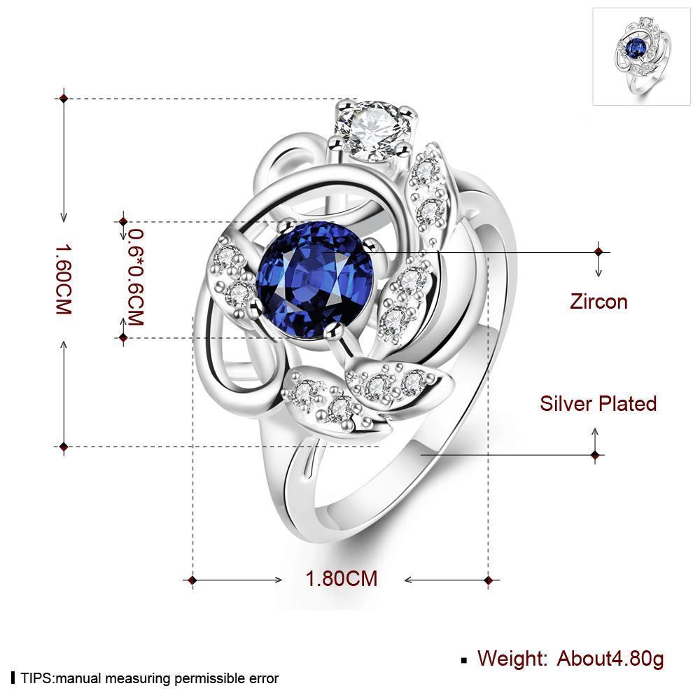 Wholesale Multicolor Women's Rings With Oval Gemstone 925 Sterling Silver Jewelry Ring Wedding Party Christmas Gift TGSPR003 0