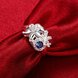 Wholesale Luxury Female Big Flower Ring Unique Style Blue Engagement Ring Vintage Wedding Rings For Women TGSPR078 4 small