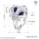 Wholesale Popular creative personality butterfly style Blue CZ Ring 925 Sterling Silver Jewelry Wedding Party Christmas Gift TGSPR004 1 small