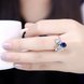 Wholesale rings from China for Lady Promotion Romantic Shiny blue Zircon Banquet Holiday Party Christmas wedding jewelry TGSPR105 4 small