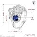 Wholesale rings from China for Lady Promotion Romantic Shiny blue Zircon Banquet Holiday Party Christmas wedding jewelry TGSPR130 4 small