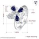 Wholesale Hot sale rings from China for Lady Promotion Shiny blue Zircon butterfly rings Banquet Holiday Party Christmas wedding jewelry TGSPR137 0 small