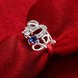 Wholesale rings from China for Lady Promotion romantic Shiny blue Zircon rings Banquet Holiday Party Christmas wedding jewelry TGSPR145 3 small
