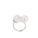 Wholesale Classic Imitation Pearls Ring Interlaced Rings Wedding Ring Silver plated Jewelry for Women Gift TGSPR340 1 small