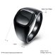 Wholesale Fashion vintage square Black Color Stainless Steel Mens Rings For Boy Friendship gift Jewelry Accessory TGSTR133 3 small
