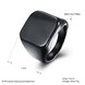 Wholesale Fashion vintage square Black Color Stainless Steel Mens Rings For Boy Friendship gift Jewelry Accessory TGSTR008 4 small