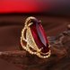 Wholesale Hot sale men Jewelry High polished gold tainless Steel Rings  Charm big oval red Rhinestone Best gift TGSTR005 3 small