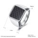 Wholesale Euramerican Trendy Square Weave pattern rings for men 18k gold color stainless steel jewelry cool party accessory TGSTR144 0 small