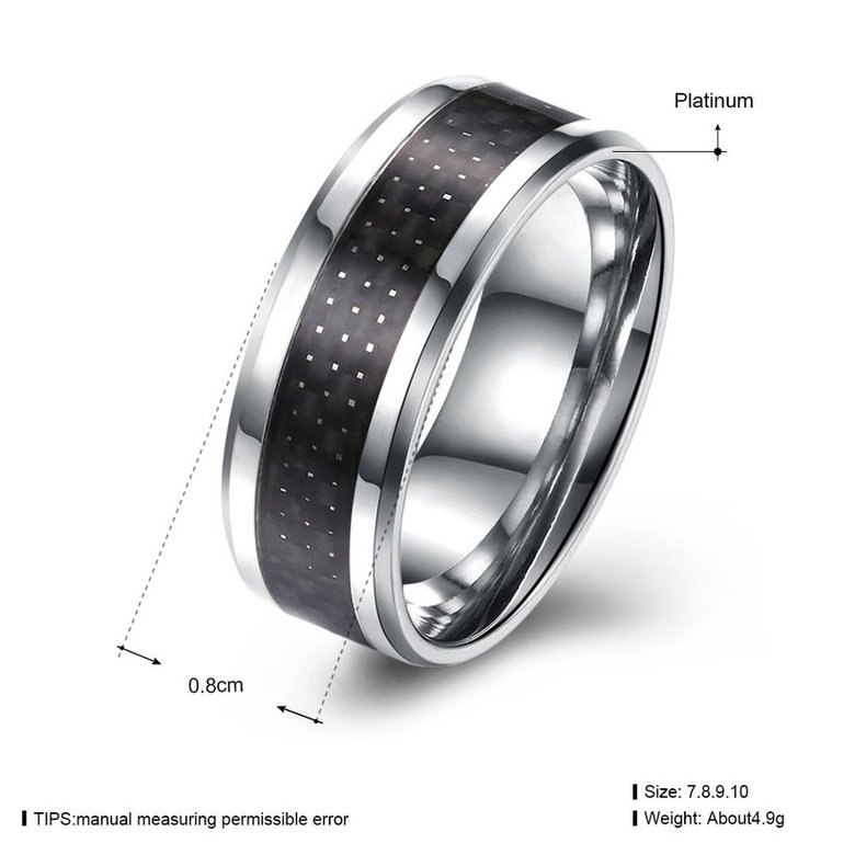 Wholesale Fashion Stainless Steel Woven pattern Ring for Men simple silver Rings with 3 colours availble Male Jewelry Accessories TGSTR156 1