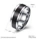 Wholesale Fashion Stainless Steel Woven pattern Ring for Men simple silver Rings with 3 colours availble Male Jewelry Accessories TGSTR156 1 small