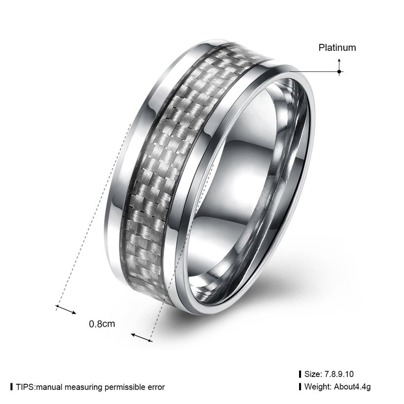 Wholesale Fashion Stainless Steel Woven pattern Ring for Men simple silver Rings with 3 colours availble Male Jewelry Accessories TGSTR156 6