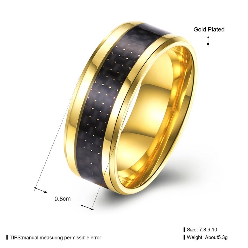 Wholesale Fashion Stainless Steel Woven pattern Ring for Men simple 24K gold Rings with 3 colours availble Male Jewelry Accessories TGSTR157 1