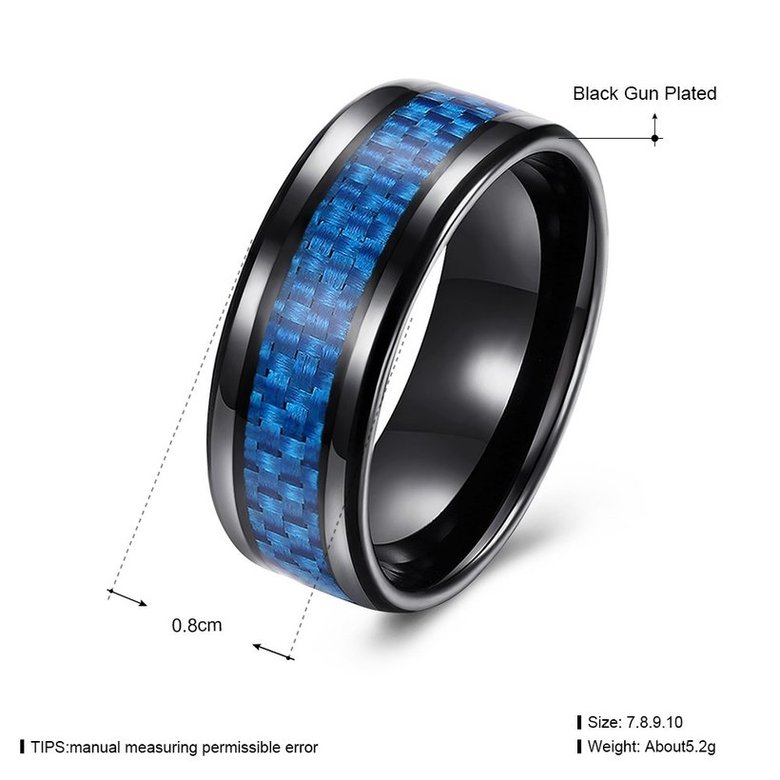 Wholesale Fashion Stainless Steel Woven pattern Ring for Men simple black Rings with 3 colours availble Male Jewelry Accessories TGSTR158 1