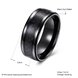 Wholesale Fashion Stainless Steel Woven pattern Ring for Men simple black Rings with 3 colours availble Male Jewelry Accessories TGSTR158 2 small