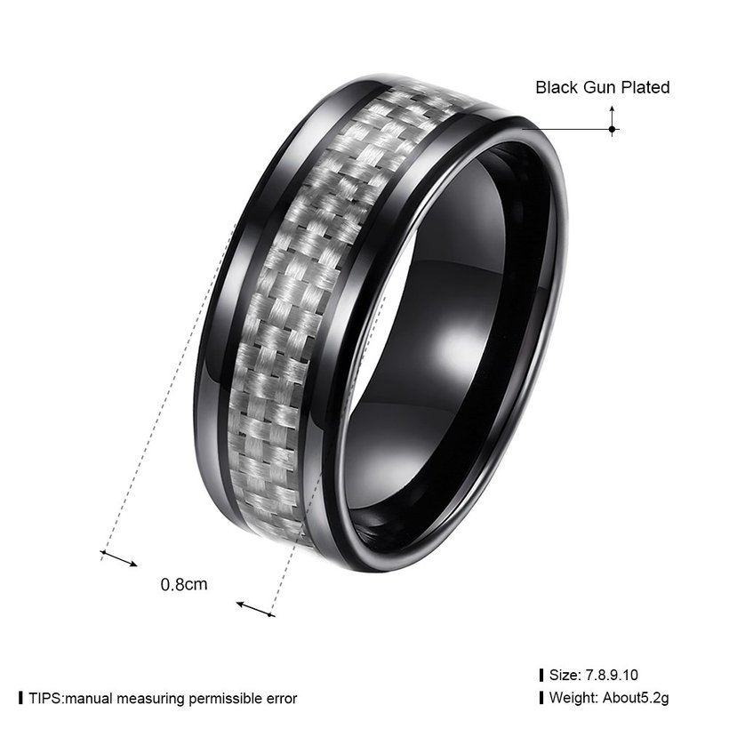 Wholesale Fashion Stainless Steel Woven pattern Ring for Men simple black Rings with 3 colours availble Male Jewelry Accessories TGSTR158 7