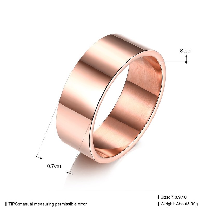 Wholesale Fashion concise style  Charm Jewelry 24K gold Stainless Steel Rings For Men Finger Ring Wedding Party Birthday Gift Dropshipping TGSTR163 2