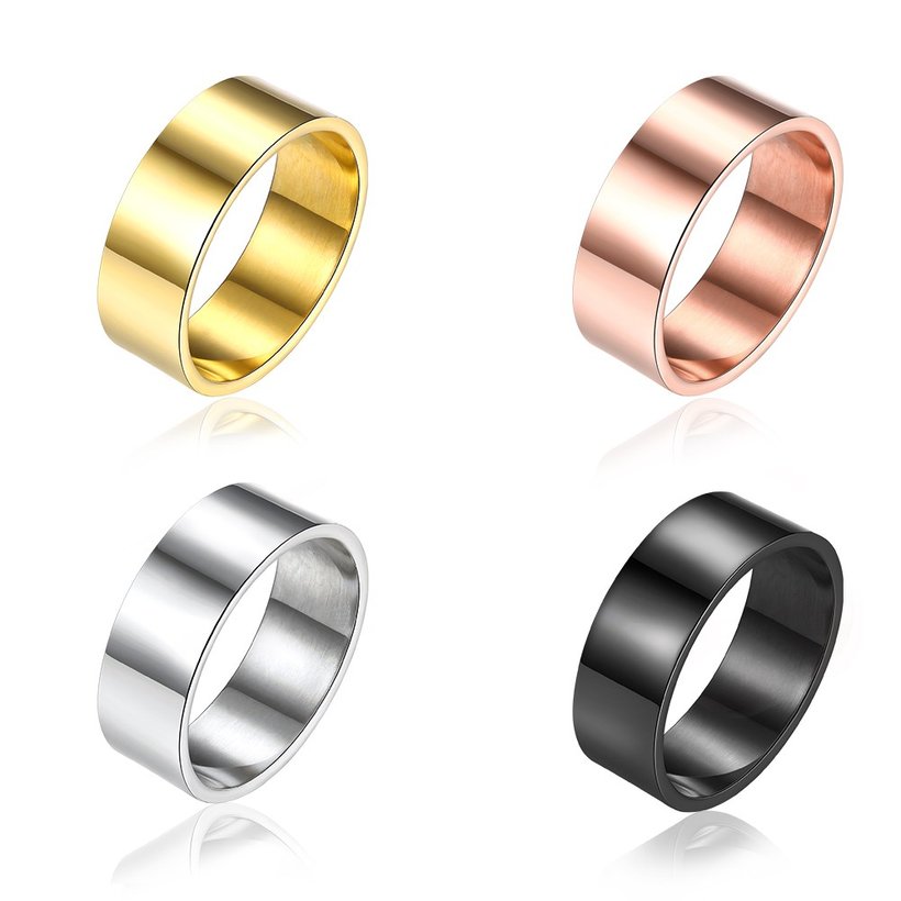 Wholesale Fashion concise style  Charm Jewelry 24K gold Stainless Steel Rings For Men Finger Ring Wedding Party Birthday Gift Dropshipping TGSTR163 3