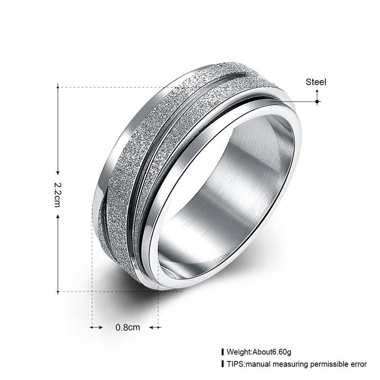 Wholesale Spinner Ring for Men Stress Release Accessory Classic Stainless Steel frosting  Wedding Band Casual Sport Jewelry TGSTR169 0