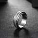 Wholesale Spinner Ring for Men Stress Release Accessory Classic Stainless Steel frosting  Wedding Band Casual Sport Jewelry TGSTR169 3 small
