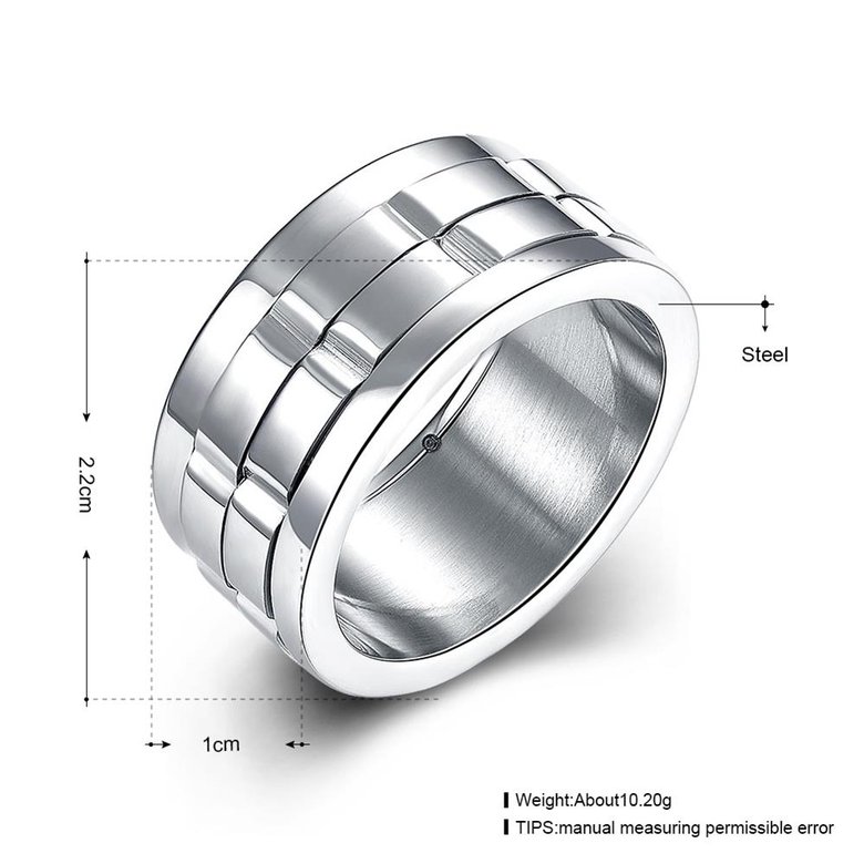 Wholesale Simple wide type Spinner Ring for Men Stress Release Accessory Classic Stainless Steel Wedding Band Casual Sport Jewelry TGSTR173 0