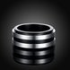 Wholesale European and American classic fashion Black Ring Simple Design Hoop Stainless Steel Anniversary Rings For Men  TGSTR179 0 small
