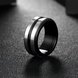 Wholesale European and American classic fashion Black Ring Simple Design Hoop Stainless Steel Anniversary Rings For Men  TGSTR179 2 small