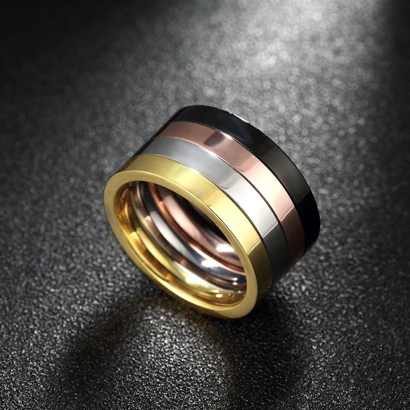 Wholesale 4 pcs/set 316L Titanium Stainless Steel Rings For Cool Men or Women Gold Color Gothic Finger Ring Glazed Fashion Cool Jewelry TGSTR180 3