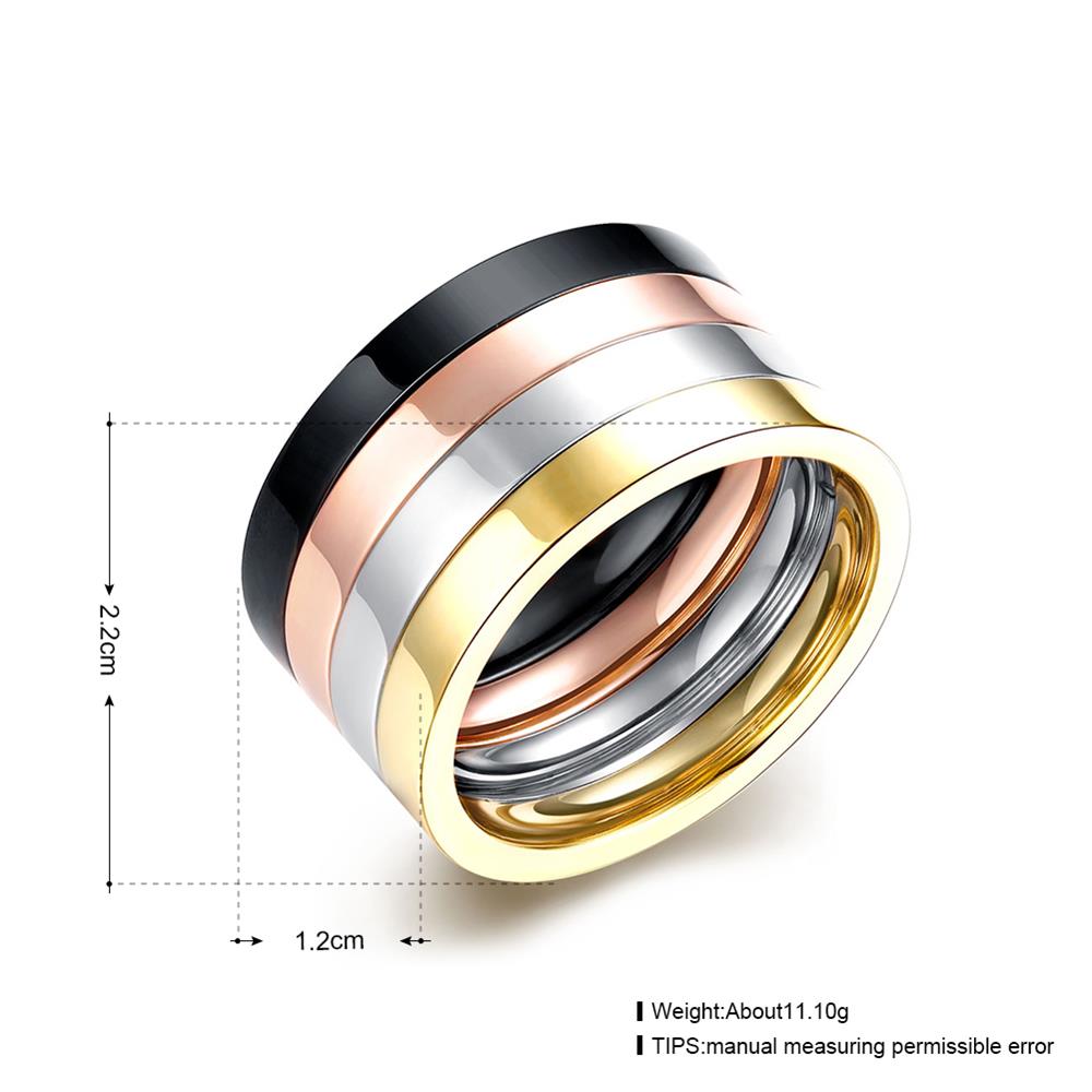 Wholesale 4 pcs/set 316L Titanium Stainless Steel Rings For Cool Men or Women Gold Color Gothic Finger Ring Glazed Fashion Cool Jewelry TGSTR180 6