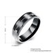 Wholesale Trendy Classic Simple Laser Electrocardiogram pattern Stainless Steel Black Color Rings for Business Men Jewelry Gift  TGSTR183 0 small