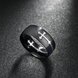 Wholesale Classic comfortable Silver Color Cross Ring for Men Black Stainless Steel Cool Ring Male Casual Jewelry Wedding Band Ring TGSTR185 0 small