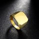 Wholesale Trendy vintage square 24K gold Stainless Steel Mens Rings For Boy Friendship gift Jewelry Accessory TGSTR186 1 small