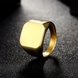 Wholesale Trendy vintage square 24K gold Stainless Steel Mens Rings For Boy Friendship gift Jewelry Accessory TGSTR186 2 small