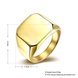 Wholesale Trendy vintage square 24K gold Stainless Steel Mens Rings For Boy Friendship gift Jewelry Accessory TGSTR186 4 small