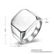 Wholesale Trendy vintage square silver Color Stainless Steel Mens Rings For Boy Friendship gift Jewelry Accessory TGSTR220 3 small