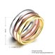 Wholesale New Trendy jewelry from China Gold Silver Color Classic 3 Rounds Rings High Quality Stainless Steel Wedding party Ring for Woman TGSTR187 0 small